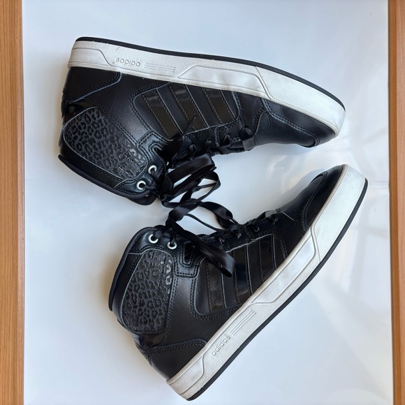 Adidas Neo Raleigh Mid Basketball Athletic Sneakers Womens Size 7.5 Cheetah - Picture 2 of 16